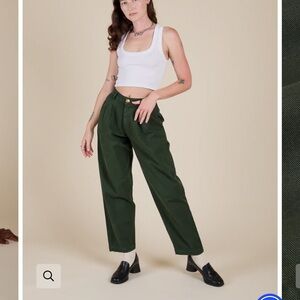 Big Bud Press Green Pleated Trousers Small